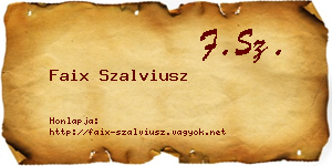 Faix Szalviusz névjegykártya